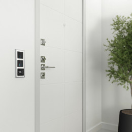 Рамка из металла на 3 поста Baguette белый/серебро