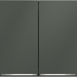 Проходной переключатель встраиваемый VOLTUM S70 двухклавишный с подсветкой (титан) VLS020406