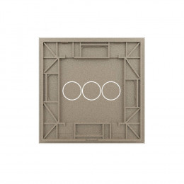 Панель для сенсорного выключателя LivoloTouch EU стандарт, 3 клавиши, цвет шампань, стекло