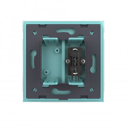 Розетка аудио RCA "двойной тюльпан" одинарная Livolo, 1 пост, цвет зеленый