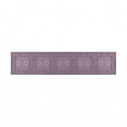 Панель для пяти сенсорных выключателей Livolo, 10 клавиш (2+2+2+2+2), цвет розовый, стекло