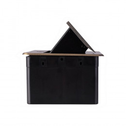 Выдвижной горизонтальный модуль RocketSocket в столешницу для розеток Livolo 2 поста, бронза