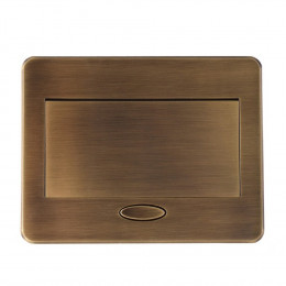 Выдвижной горизонтальный модуль RocketSocket в столешницу для розеток Livolo 2 поста, бронза