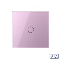 Одноклавишный сенсорный диммер Livolo с функцией радиоуправления, 1 пост, цвет розовый
