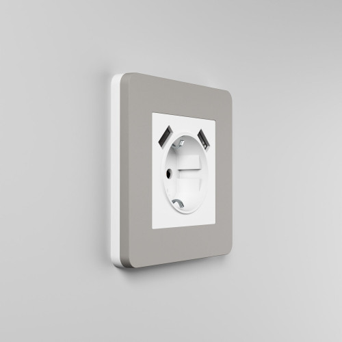 Купить Рамка из поликарбоната на 1 пост Split дымчатый/белый, soft-touch в rum24.ru фото: 6