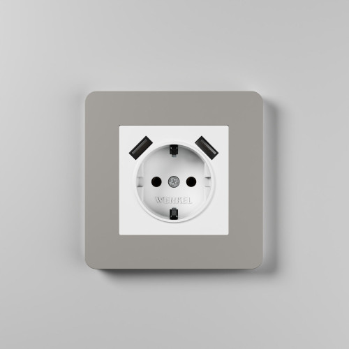 Купить Рамка из поликарбоната на 1 пост Split дымчатый/белый, soft-touch в rum24.ru фото: 5