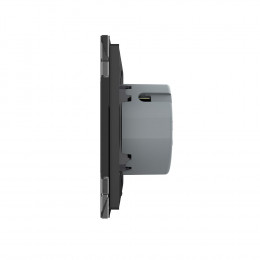 Сенсорный выключатель Livolo Quadro 1 клавиша 1 пост Черный VL-Q701-12