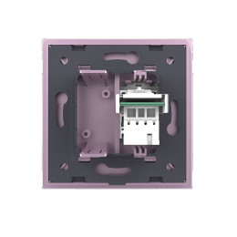 Розетка телефонная одинарная RJ-11 кат.3 Livolo, 1 пост, цвет розовый