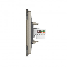 Розетка телевизионная и интернет RJ-45 кат.6 Livolo, 1 пост, цвет шампань