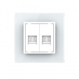 Телефонная розетка двойная LIVOLO белая VL-C792T-11