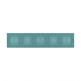 Панель для пяти сенсорных выключателей Livolo, 8 клавиш (2+1+2+1+2), цвет зеленый, стекло