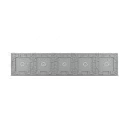 Панель для пяти однолинейных выключателей: 1 + 1 + 1 + 1 + 1 Серая