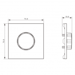 Накладка для светорегулятора поворотного, шампань, серия S08 DS65051