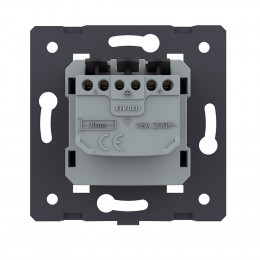 Розетка электрическая с заземлением защитными шторками 16A Livolo, зажимы, цвет белый (механизм) VL-FCTC16A-2WPS01