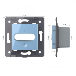 Датчик движения Livolo с сенсорным выключателем, цвет синий (механизм)