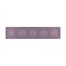 Панель для пяти сенсорных выключателей Livolo, 9 клавиш (2+2+2+2+1), цвет розовый, стекло