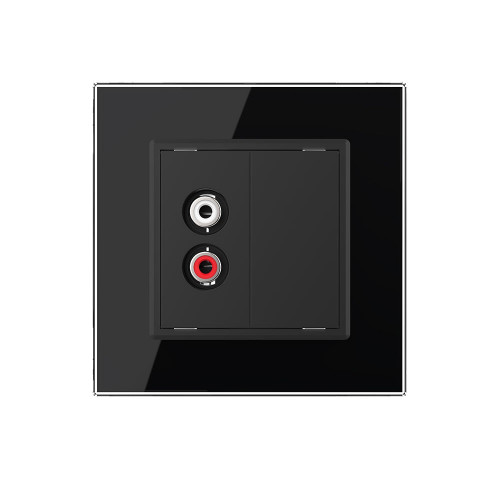 Купить Розетка мультимедийная AUDIO RCA LIVOLO черная VL-C791AD-12 в rum24.ru фото: 2