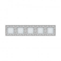 Панель для пяти сенсорных выключателей Livolo, 8 клавиш (1+1+2+2+2), цвет белый, стекло