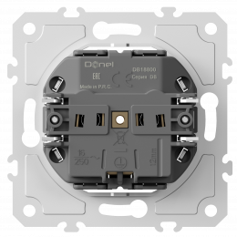 Механизм розетки Schuko с заземлением 16А 250В~ на винтах, серия DB DB18800