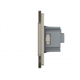 Розетка электрическая 16A Livolo, 5 постов, цвет шампань