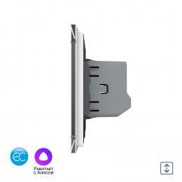 Умный сенсорный выключатель для штор Livolo EC сухой контакт, 1 пост, цвет белый