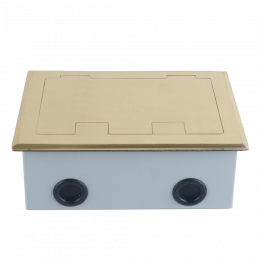 Лючок в пол 6 мод. (2 мод. 45х45 мм. + 2 мод. 22.5х45 мм.), латунь, (с уст. набором) DFB6MSBR