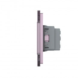 Розетка электрическая 16A Livolo, 5 постов, цвет розовый