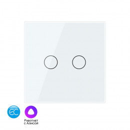 Двухклавишный пульт дистанционного управления Livolo EC, цвет белый