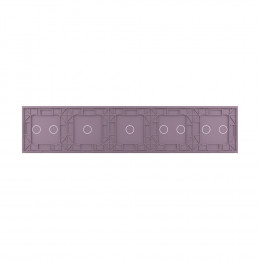 Панель для пяти сенсорных выключателей Livolo, 8 клавиш (2+2+1+1+2), цвет розовый, стекло