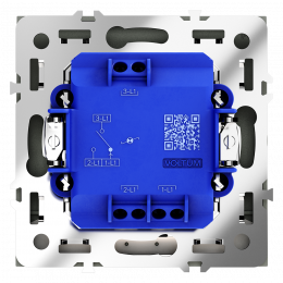 Проходной переключатель встраиваемый VOLTUM S70 одноклавишный с подсветкой (графит) VLS010407