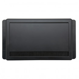 Настольный встраиваемый розеточный блок 8 мод. (4 мод. 45х45), черный DDSB8RHLB