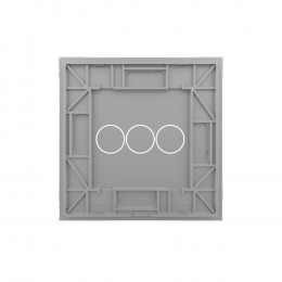 Панель для сенсорного выключателя LivoloTouch EU стандарт, 3 клавиши, цвет серый, стекло