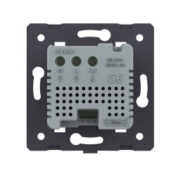 Терморегулятор пола Livolo 16А, сенсорное управление, датчик воздуха, датчик пола 5 м, Серый (механизм) VL-FCQ1-2IPS72