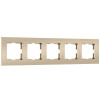 Купить W0052911/ Рамка на 5 постов Slab (шампань софт) в rum24.ru