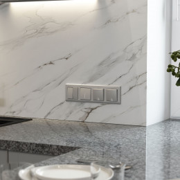 Рамка из поликарбоната на 4 поста Stark серебряный матовый