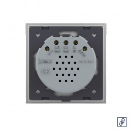 Сенсорный выключатель для жалюзи Livolo Quadro 2 клавиши 1 модуль Серый VL-Q702W-15