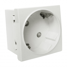Розетка 2К+З нем.ст., 45 гр., с з/ш, бел. (45х45мм), соединительный адаптер, серия (тип) DF6 DF6DWS