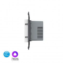 Умный терморегулятор пола Livolo EC 16А, сенсорное управление, датчик воздуха, цвет белый (механизм) VL-FCQ1Z2-2WPS23