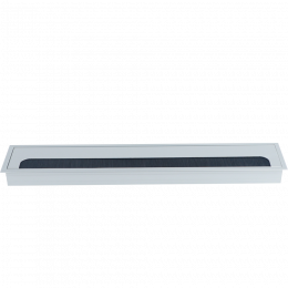 Кабельный громмет (лючок) в стол, 400*80мм, цвет: серебро DCGR40080S