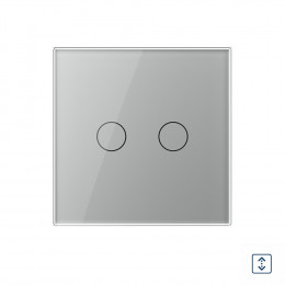 Сенсорный выключатель для штор Livolo сухой контакт, 1 пост, цвет серый