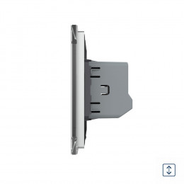 Сенсорный выключатель для штор Livolo сухой контакт, 1 пост, цвет серый