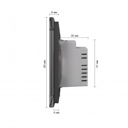 Трехклавишный сенсорный выключатель Livolotouch EU стандарт, 1 пост, цвет черный