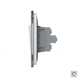 Механический выключатель звонкового типа Livolo 2 клавиши Серый