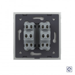 Механический выключатель звонкового типа Livolo 2 клавиши Серый