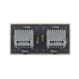 Сенсорный выключатель Livolo 3 клавиши (1-2), 2 поста, цвет жемчужный