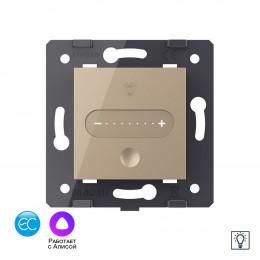 Одноклавишный умный сенсорный адаптивный диммер слайдер Livolo EC, цвет золотой (механизм)