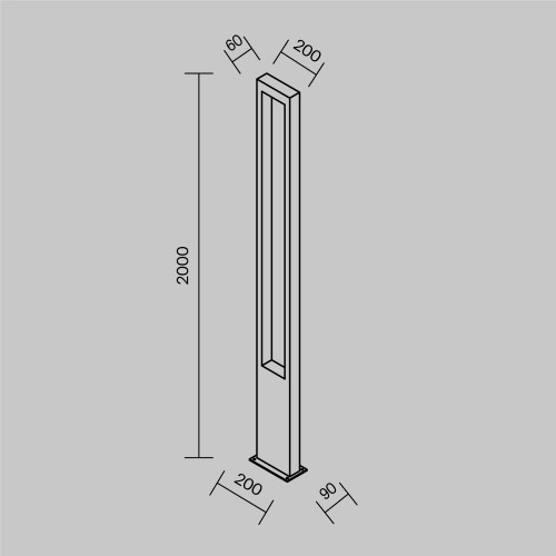 Купить Садово-парковый светильник Bonn 3000 25W IP65 Графит Maytoni O425FL-L25GF в rum24.ru фото: 7