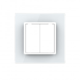 Механический выключатель Livolo 2 клавиши Белый