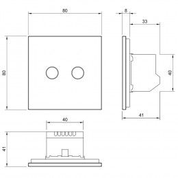 Сенсорный выключатель Livolo 2 клавиши 1 пост Зеленый VL-C702-18