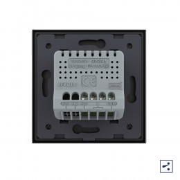 Одноклавишный проходной/перекрестный сенсорный выключатель Livolo, 1 пост, Черный VL-C701S-12